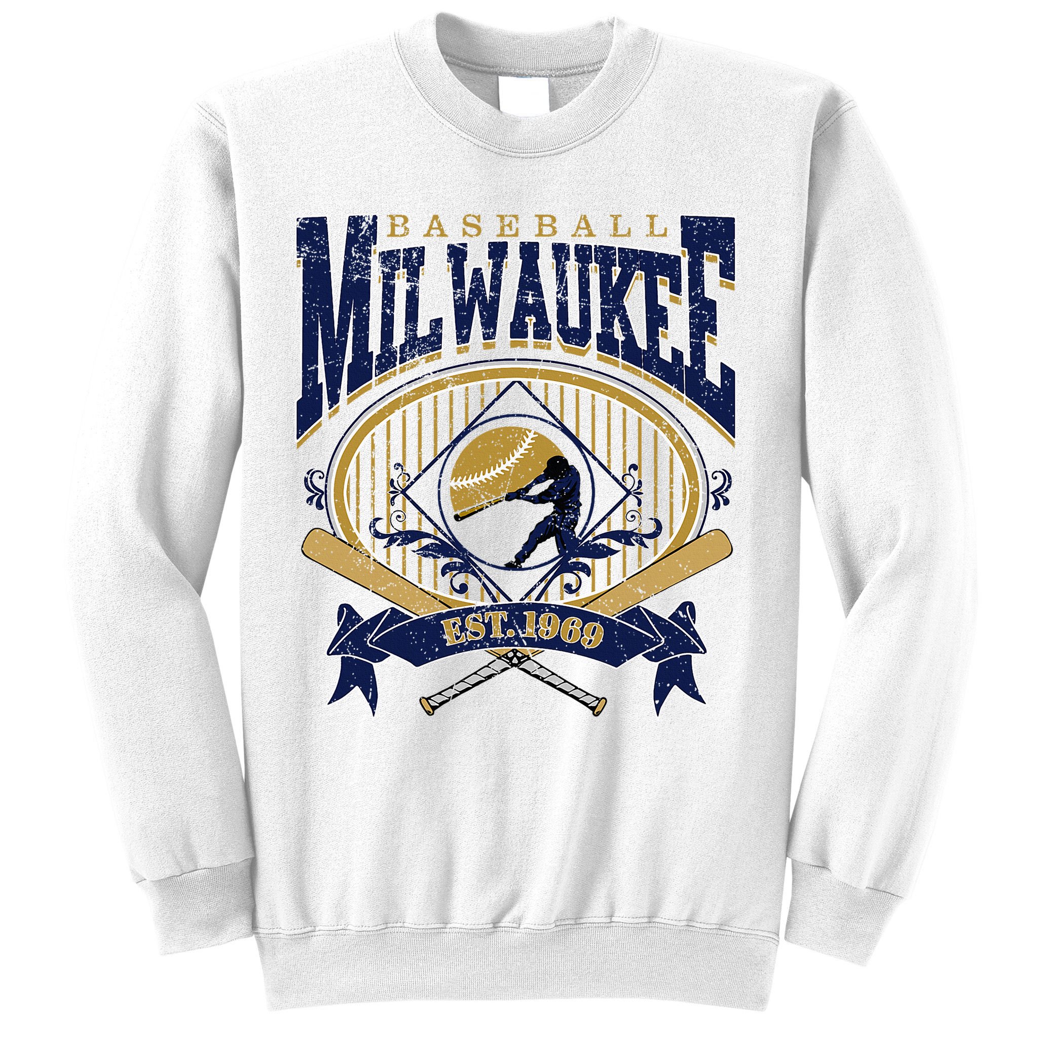Vintage Retro Milwaukee Baseball Sweatshirt
