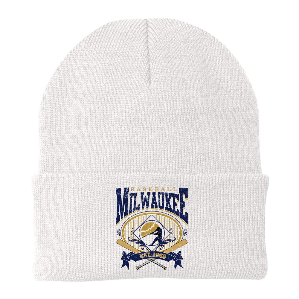 Vintage Retro Milwaukee Baseball Beanie