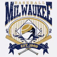 Vintage Retro Milwaukee Baseball Baby Bodysuit
