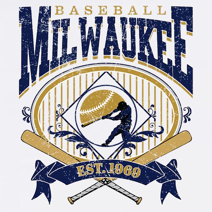 Vintage Retro Milwaukee Baseball Baby Bodysuit