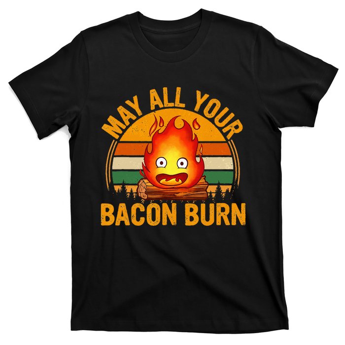 Vintage Retro May All Your Bacon Burn T-Shirt