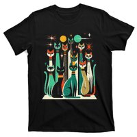 Vintage Retro Mid Century Long Neck Cats 50s 60s Style T-Shirt