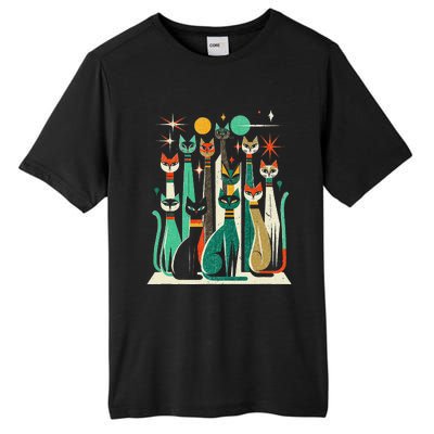 Vintage Retro Mid Century Long Neck Cats 50s 60s Style Tall Fusion ChromaSoft Performance T-Shirt