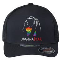 Vintage Rainbow Mama Bear Hug Love Support Parent Pride LGBT Flexfit Unipanel Trucker Cap