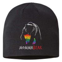 Vintage Rainbow Mama Bear Hug Love Support Parent Pride LGBT Sustainable Beanie