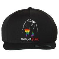 Vintage Rainbow Mama Bear Hug Love Support Parent Pride LGBT Wool Snapback Cap