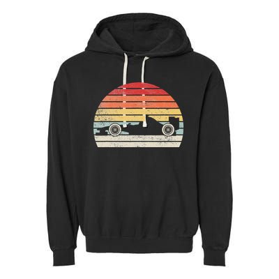 Vintage Retro Mechanic Sport Formula Race Car Garment-Dyed Fleece Hoodie