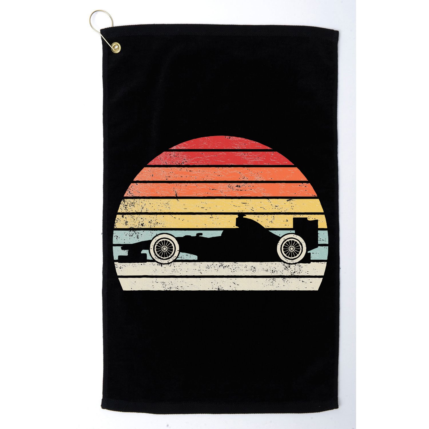 Vintage Retro Mechanic Sport Formula Race Car Golf Towel