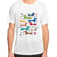 Vintage Retro Midcentury Modern Style Dachshunds Dogs Adult ChromaSoft Performance T-Shirt