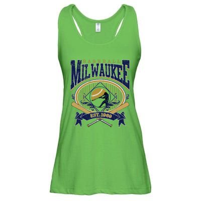 Vintage Retro Milwaukee Baseball Ladies Essential Flowy Tank