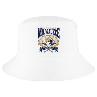 Vintage Retro Milwaukee Baseball Cool Comfort Performance Bucket Hat