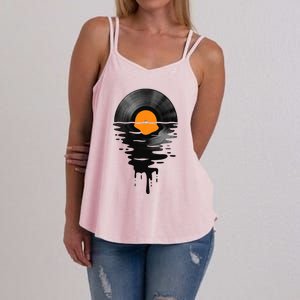 Vinyl Record Music Lp Classic 80s Sunset Women's Strappy Tank