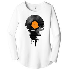 Vinyl Record Music Lp Classic 80s Sunset Women's Perfect Tri Tunic Long Sleeve Shirt