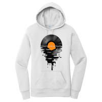 Vinyl Record Music Lp Classic 80s Sunset Women's Pullover Hoodie