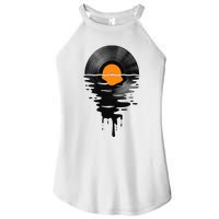 Vinyl Record Music Lp Classic 80s Sunset Women's Perfect Tri Rocker Tank