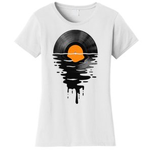 Vinyl Record Music Lp Classic 80s Sunset Women's T-Shirt