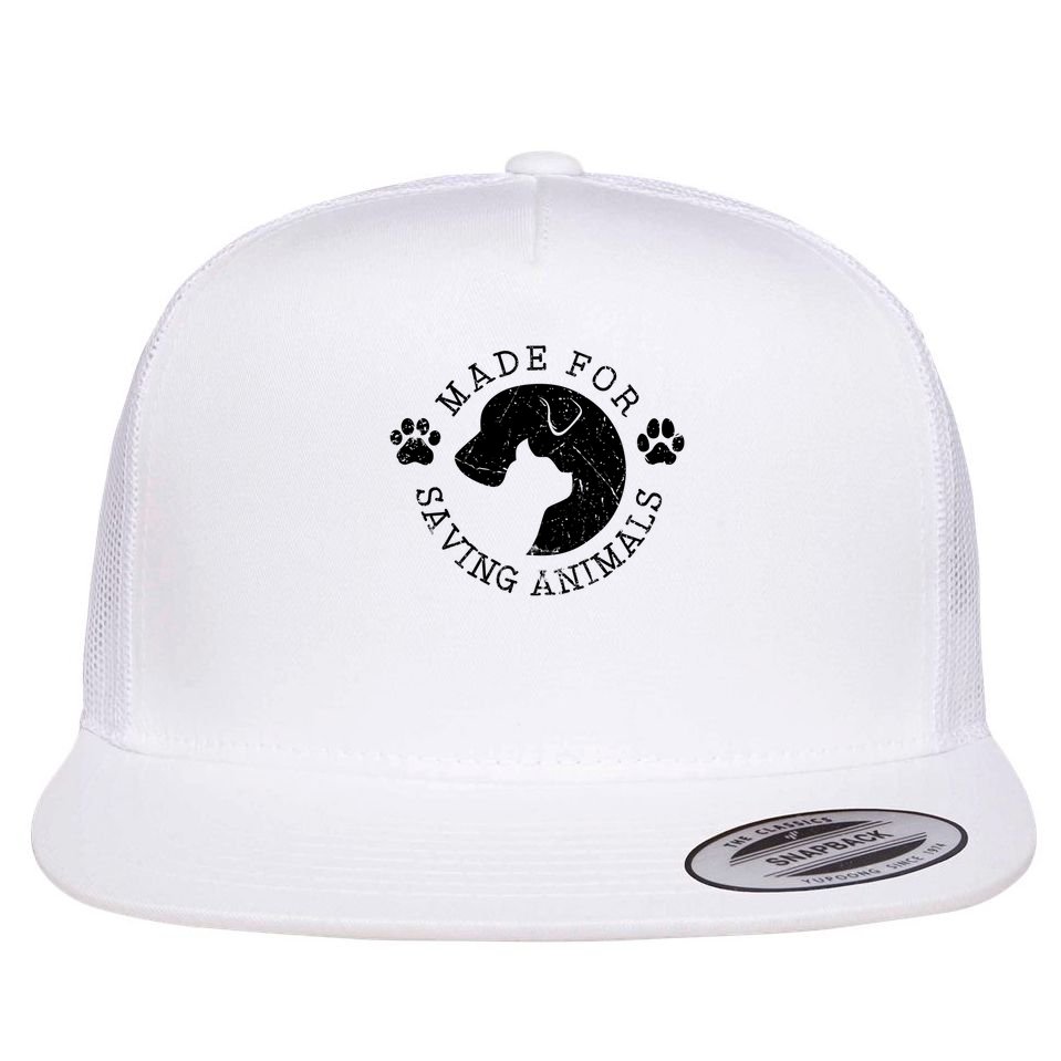 Vet Ranch Made For Saving Animals Flat Bill Trucker Hat
