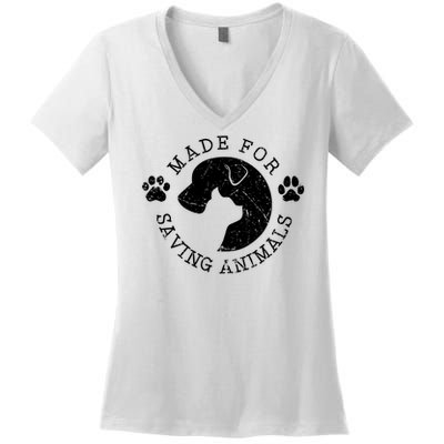 Vet Ranch Made For Saving Animals Women's V-Neck T-Shirt