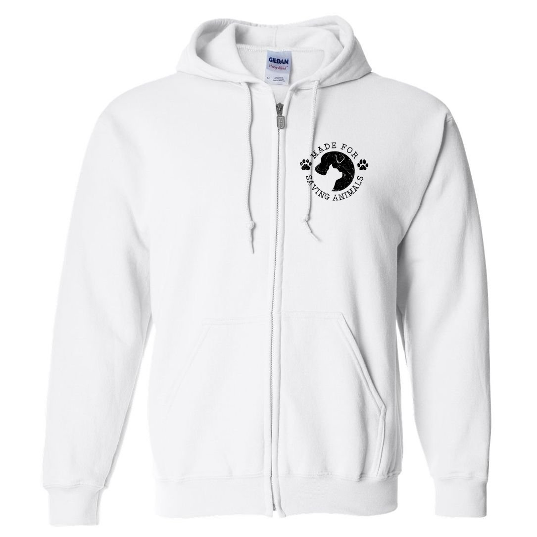 Vet Ranch Made For Saving Animals Full Zip Hoodie