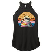 Vintage Retro Mid Century Modern Look Cats 50s 60s Style Women's Perfect Tri Rocker Tank