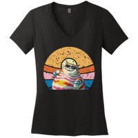 Vintage Retro Mid Century Modern Look Cats 50s 60s Style Women's V-Neck T-Shirt