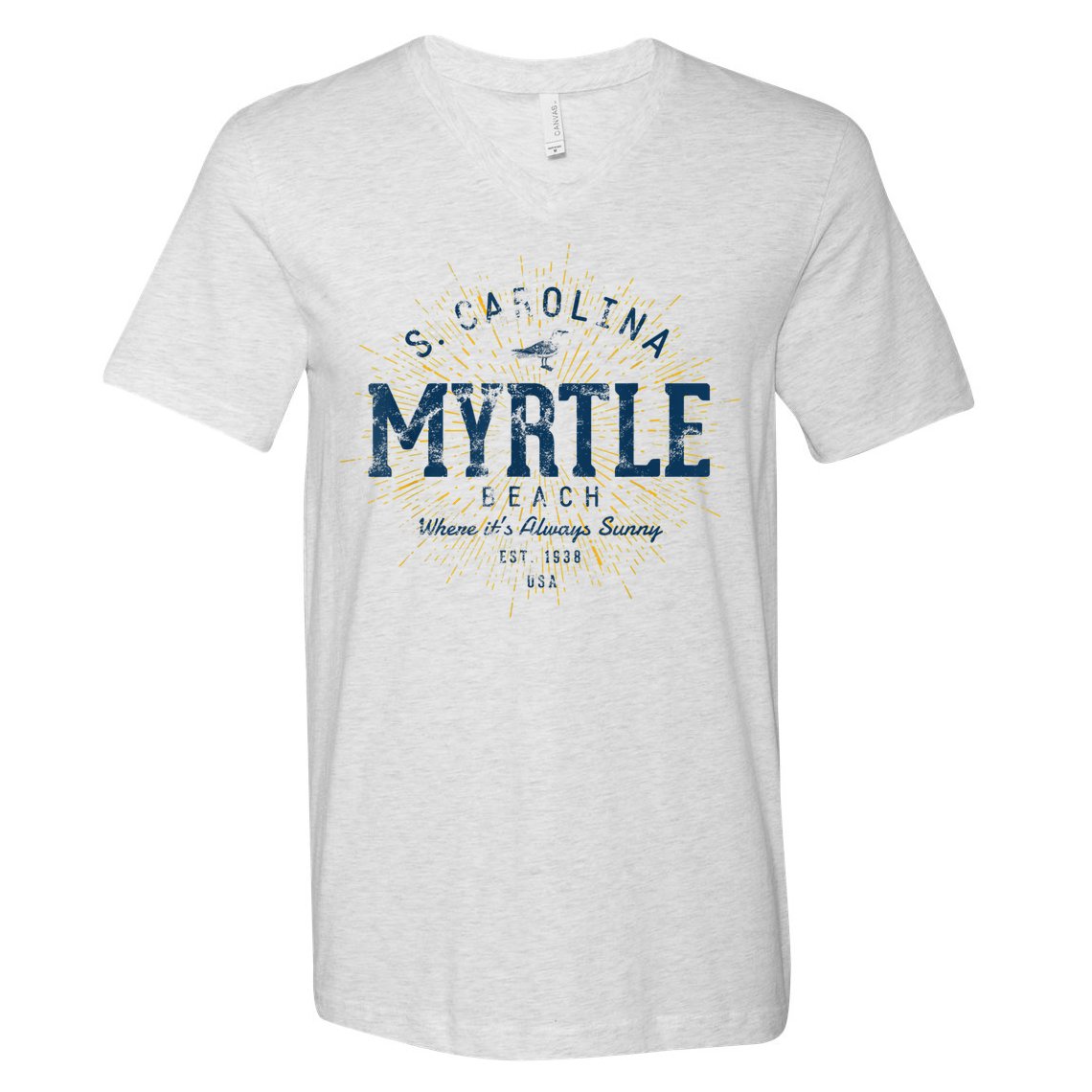 Vintage Retro Myrtle Beach V-Neck T-Shirt
