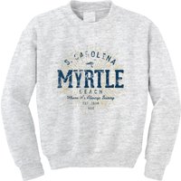 Vintage Retro Myrtle Beach Kids Sweatshirt