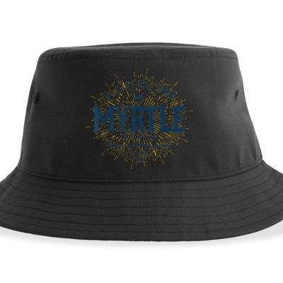 Vintage Retro Myrtle Beach Sustainable Bucket Hat
