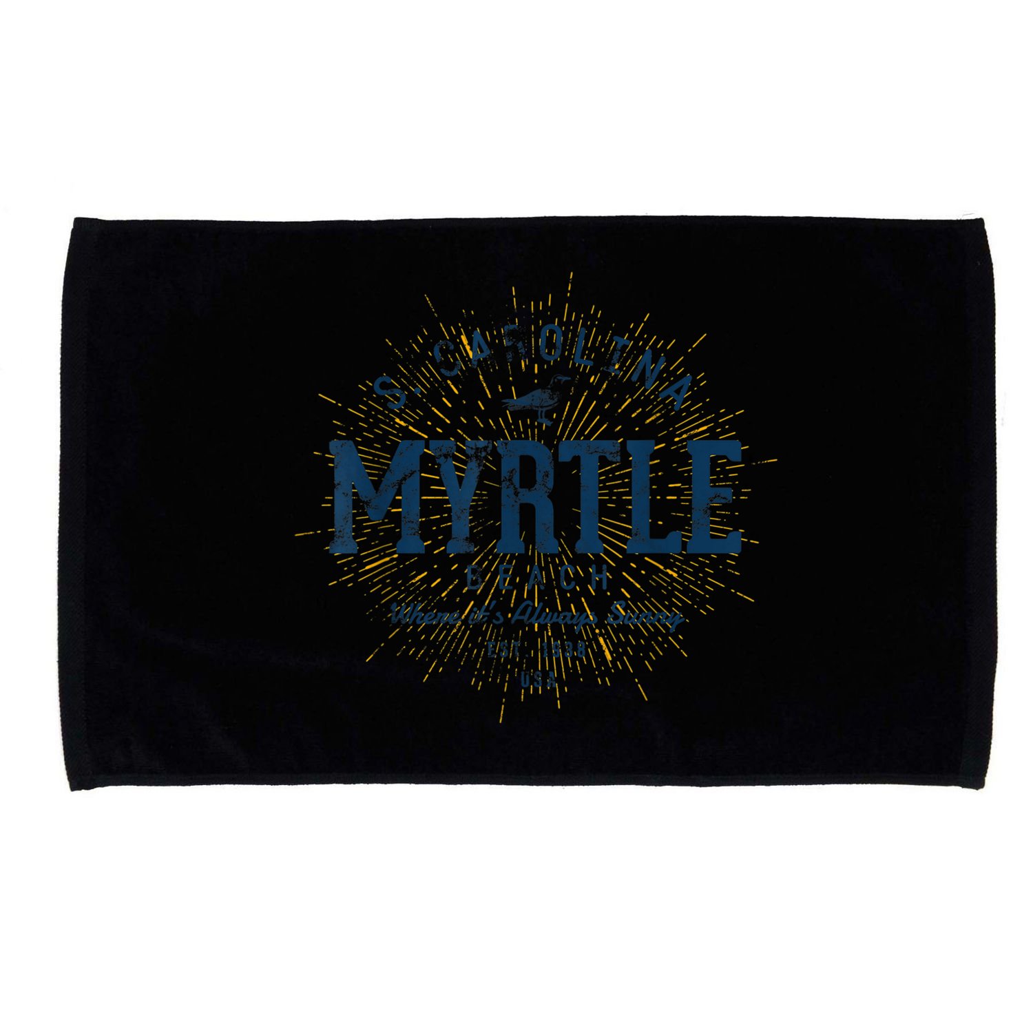 Vintage Retro Myrtle Beach Microfiber Hand Towel
