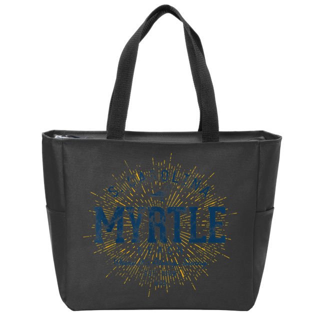 Vintage Retro Myrtle Beach Zip Tote Bag