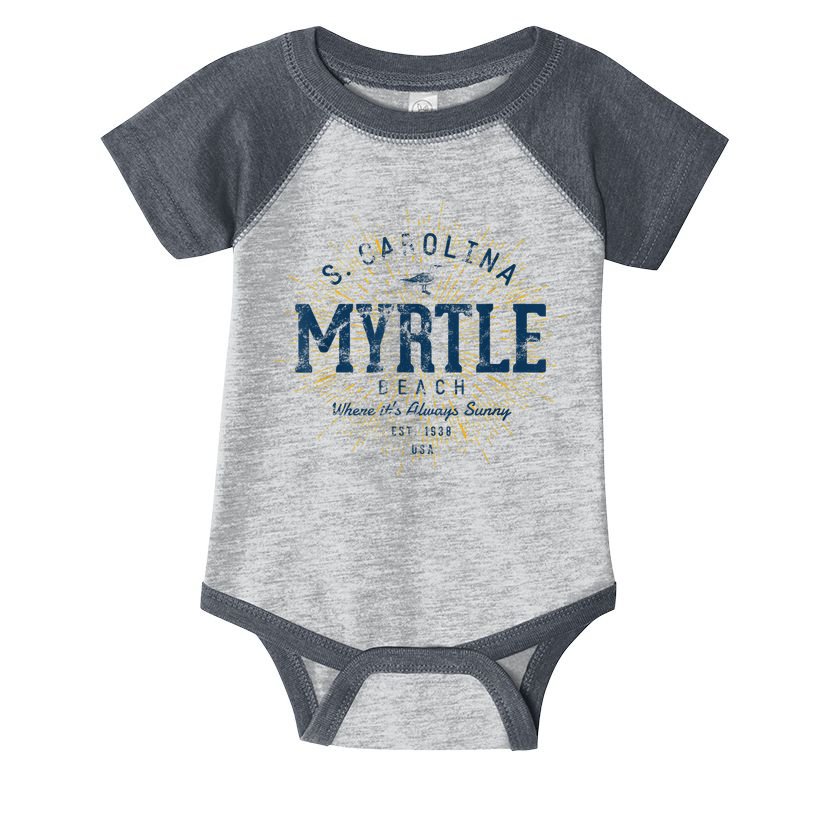 Vintage Retro Myrtle Beach Infant Baby Jersey Bodysuit