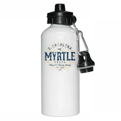 Vintage Retro Myrtle Beach Aluminum Water Bottle