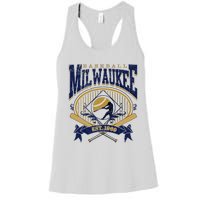 Vintage Retro Milwaukee Baseball Women's Racerback Tank