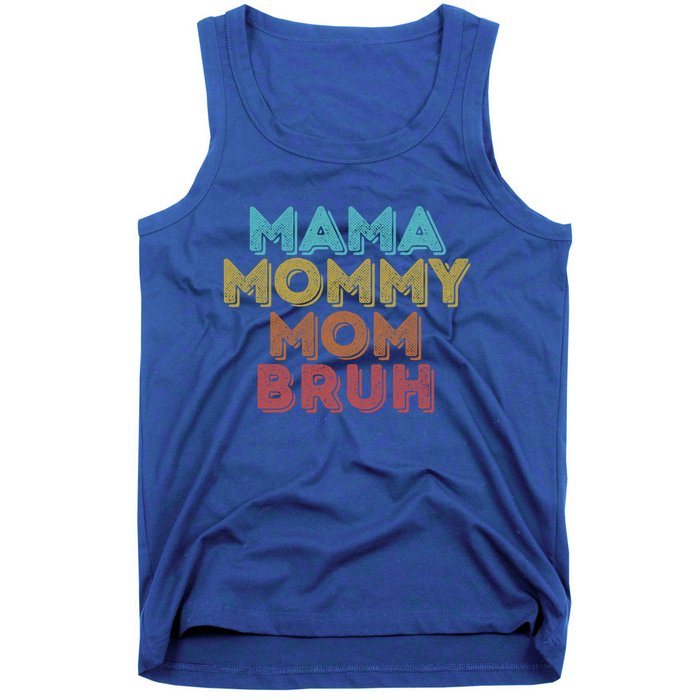 Vintage Retro Mama Mommy Mom Bruh Meaningful Gift Tank Top