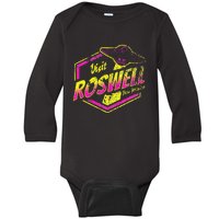 Visit Roswell New Mexico UFO Aliens Retro Area 51 Vacation Baby Long Sleeve Bodysuit