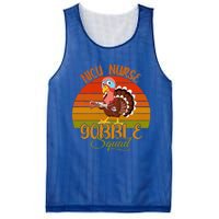 Vintage Retro Nicu Nurse Gobble Squad Thanksgiving Turkey Gift Mesh Reversible Basketball Jersey Tank