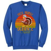 Vintage Retro Nicu Nurse Gobble Squad Thanksgiving Turkey Gift Tall Sweatshirt