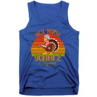 Vintage Retro Nicu Nurse Gobble Squad Thanksgiving Turkey Gift Tank Top