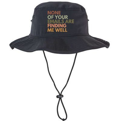 Vintage Retro None Of Your Emails Are Finding Me Well Funny Bucket Hat