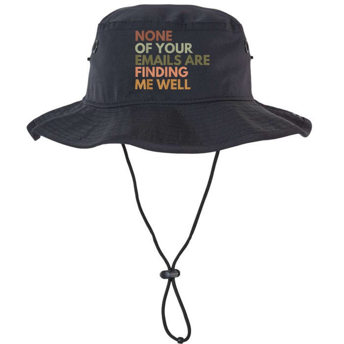 Vintage Retro None Of Your Emails Are Finding Me Well Funny Bucket Hat