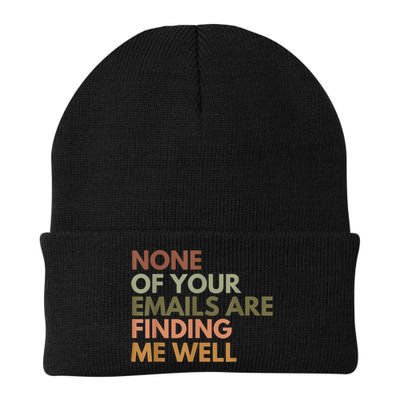 Vintage Retro None Of Your Emails Are Finding Me Well Funny Beanie