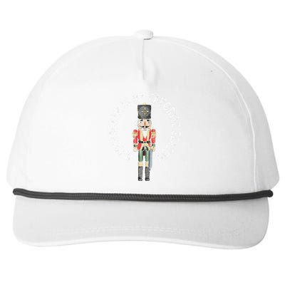 Vintage Retro Nutcracker Is My Favorite Season Christmas Snapback Five-Panel Rope Hat