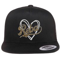 Vintage Reba Name Retro Style 70s 80s First Flat Bill Trucker Hat