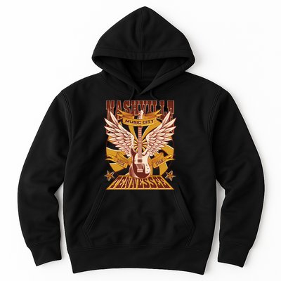 Vintage Retro Nashville Tennessee Music City Rock Star Hoodie