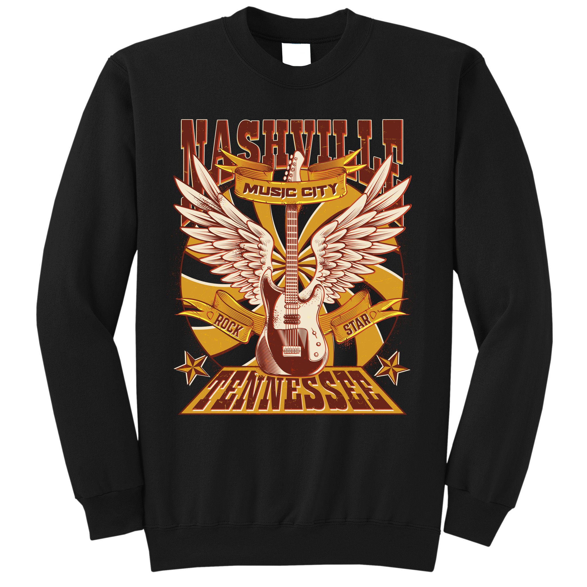 Vintage Retro Nashville Tennessee Music City Rock Star Sweatshirt