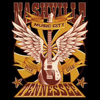 Vintage Retro Nashville Tennessee Music City Rock Star Kids T-Shirt
