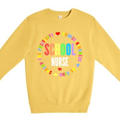 Vintage Rn Nursing School Nurse Graduation Day Love Heart Cute Gift Premium Crewneck Sweatshirt