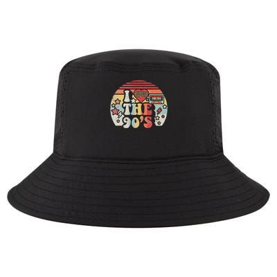 Vintage Retro Nineties 1990s 90s I Love The 90's Gift Cool Comfort Performance Bucket Hat