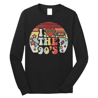 Vintage Retro Nineties 1990s 90s I Love The 90's Gift Long Sleeve Shirt