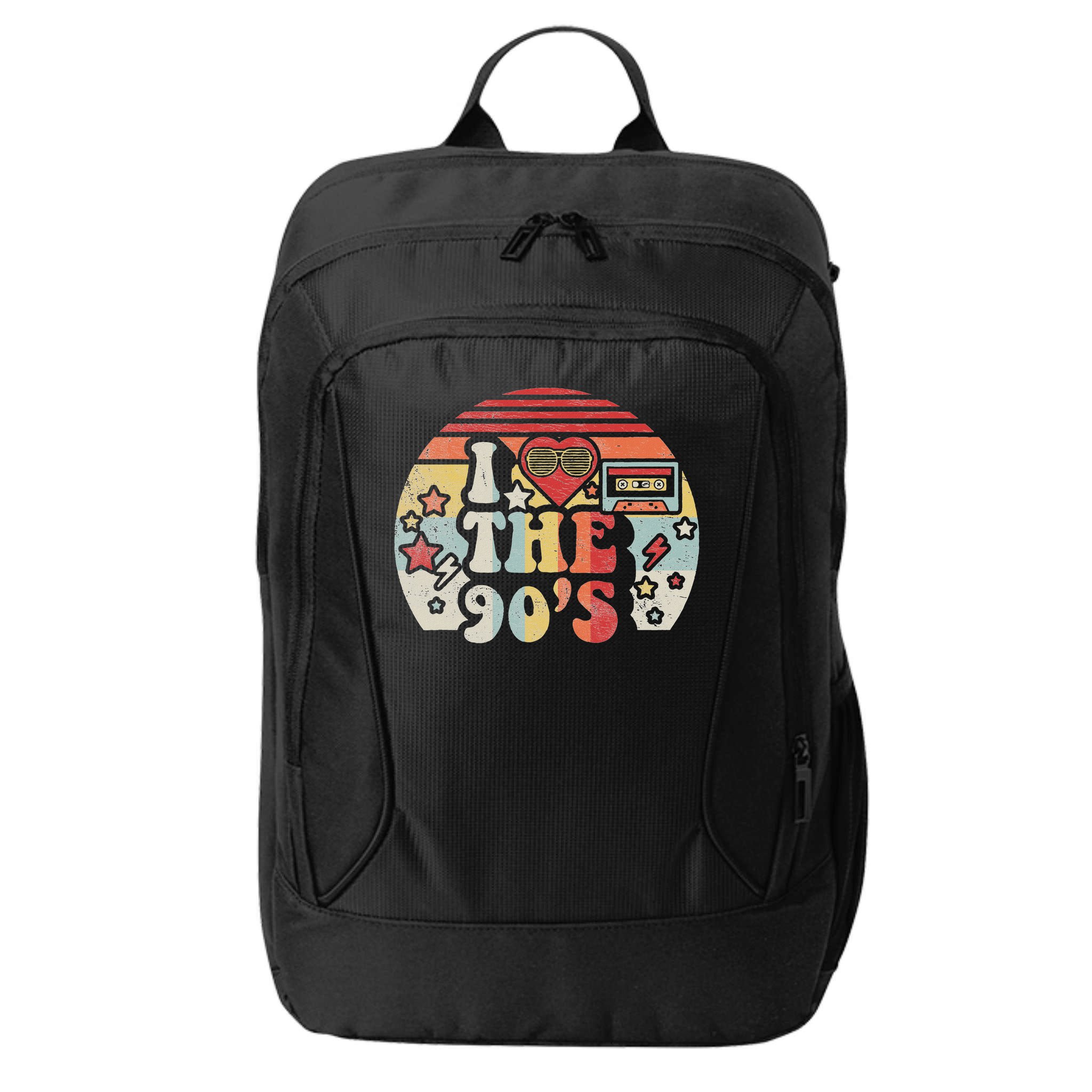 Vintage Retro Nineties 1990s 90s I Love The 90's Gift City Backpack
